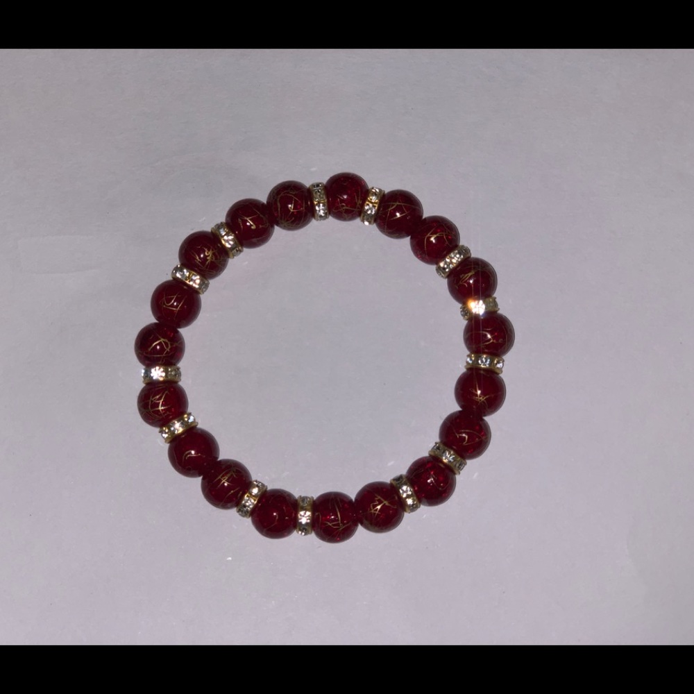 Maroon and Gold bracelet